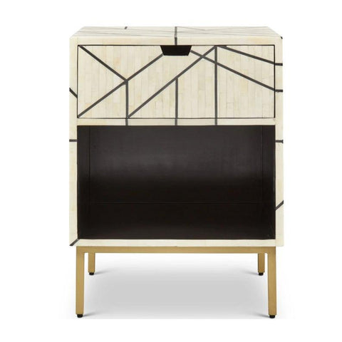 Full Bone Inlay Bedside