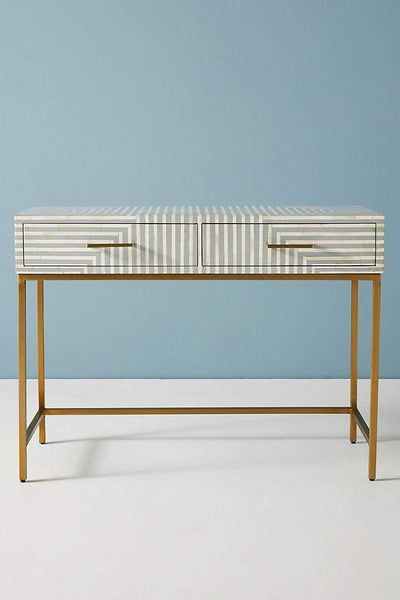 Savi Striped Inlay Desk Grey