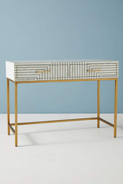 Savi Striped Inlay Desk Grey