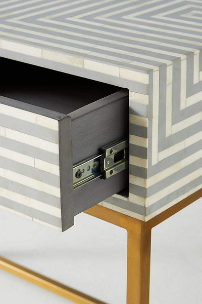 Savi Striped Inlay Desk Grey