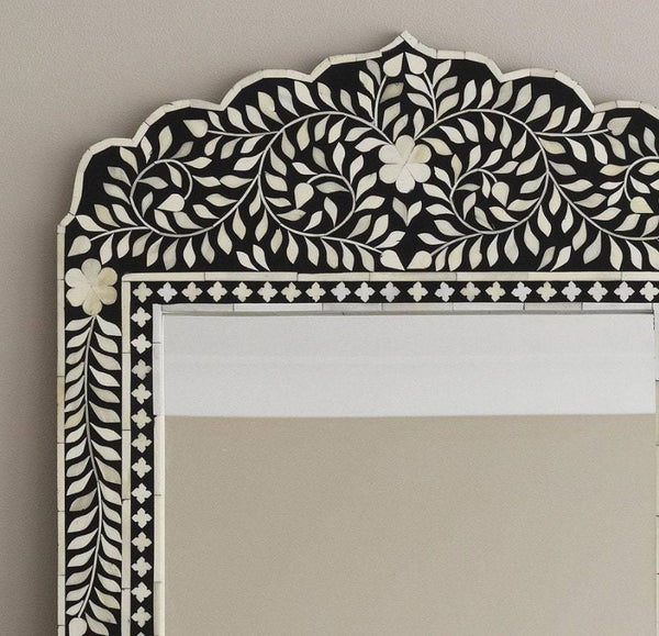 Mehraab Bone Inlay Mirror Black