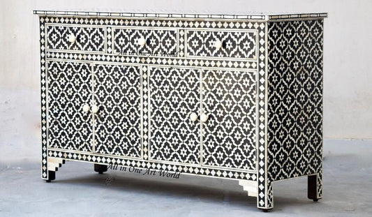 Arctic Bone Inlay Sideboard Black