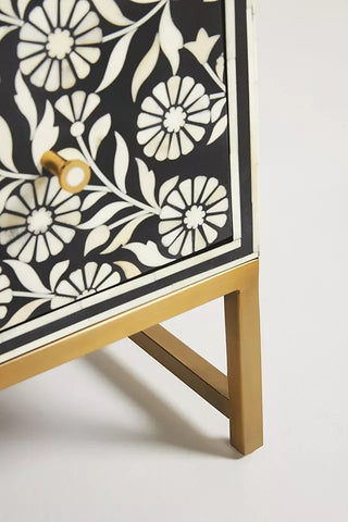Lalita Inlay Three Drawer Dresser Black