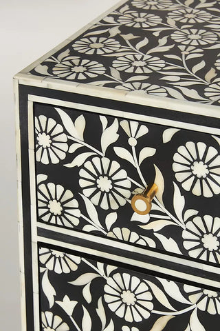 Lalita Inlay Three Drawer Dresser Black