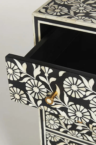 Lalita Inlay Three Drawer Dresser Black