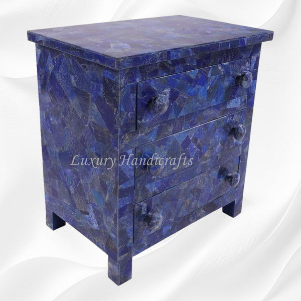 Lapis Lazuli 3 Drawer Bedside