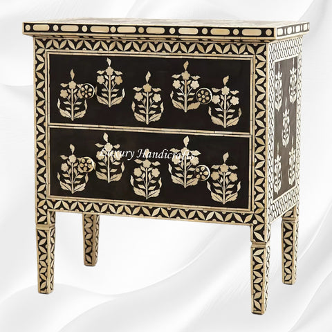 Paisley Bone Inlay Dresser Black