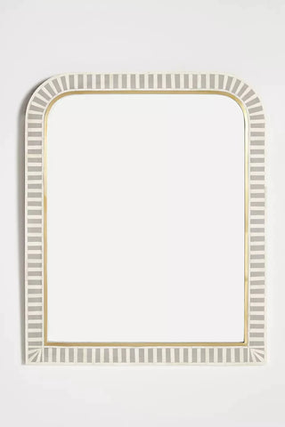 Waterfall Bone Inlay Mirror Grey